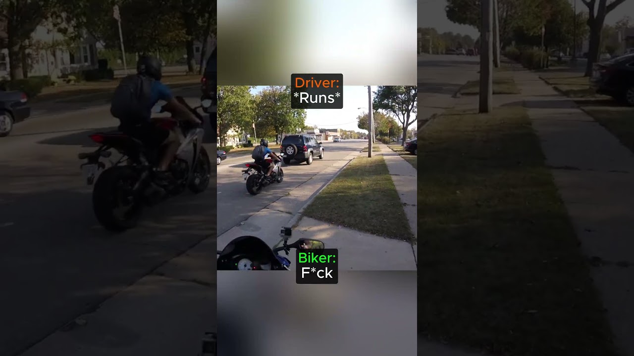 Bikers Chase Down Jeep