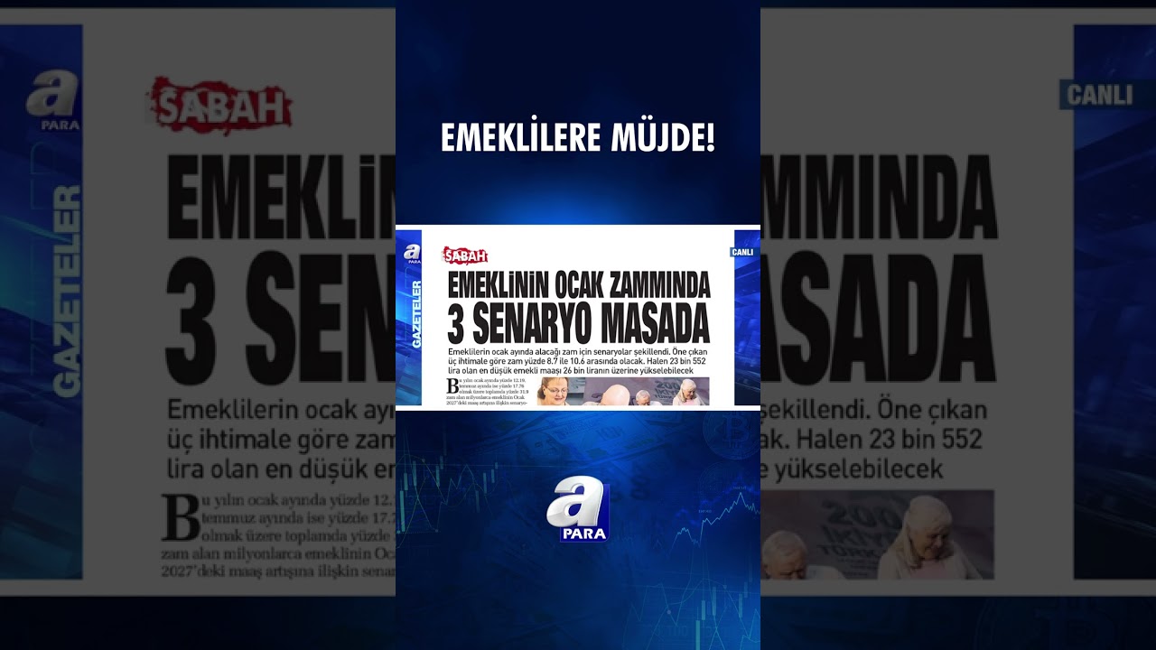 Emeklinin Ocak Zammında 3 Senaryo Masada! İşte En Düşük Emekli Maaşı... #shorts #emekli