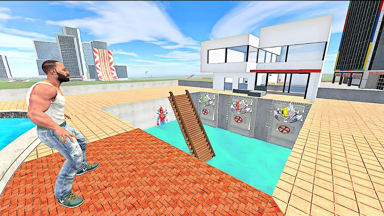 Franklin Found Colourful Spiderman Monster Bunker in Indian Bike Driving 3D