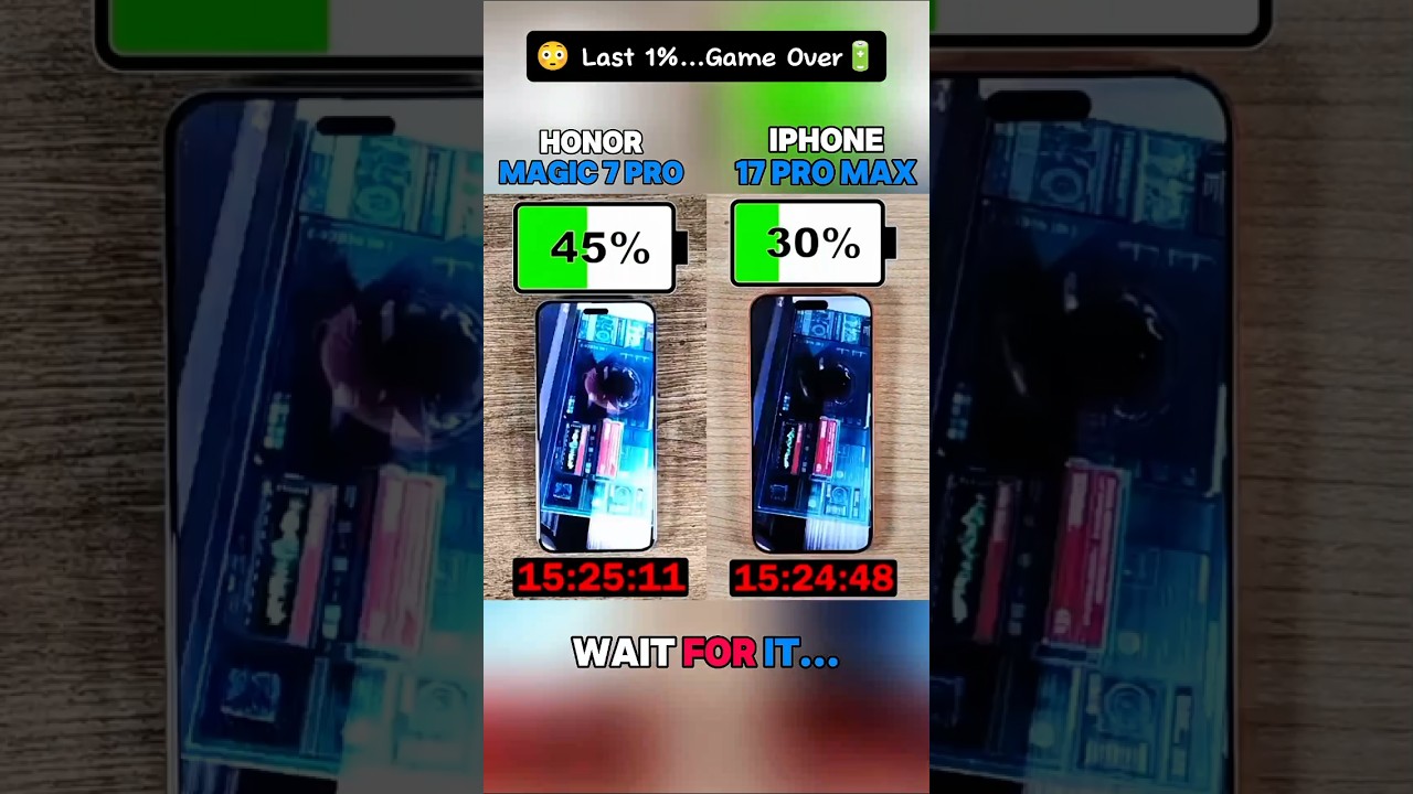😳🔋HONOR MAGIC 7 PRO vs IPHONE 17 PRO MAX BATTERY TEST!! 😳 - Published by Tech_Pnx