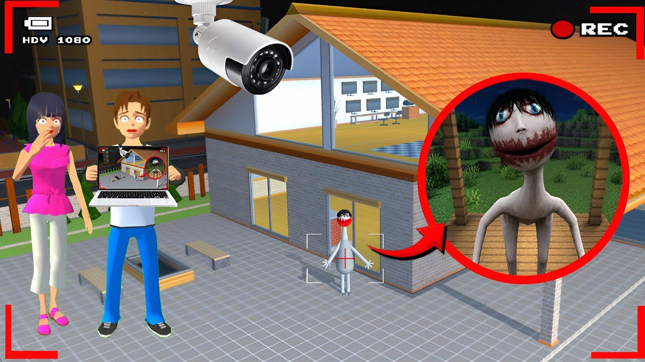 Yuta Mio Panik CCTV Merekam MONSTER YANG HANYA TERLIHAT DI KAMERA 😱|Sakura School Simulator  