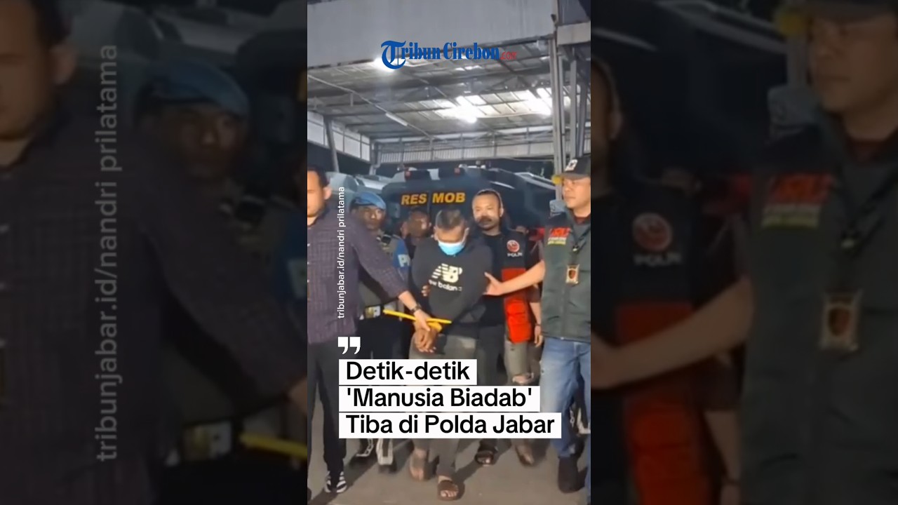 Jadi Sorotan Nasional, Pelaku Penyiksaan di Cileunyi Disoraki "Dajal" Saat Tiba di Polda Jabar