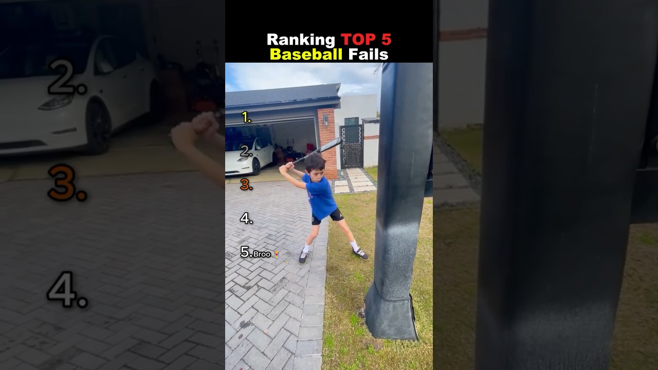Ranking Top 5 Baseball Fails 😭😭 #usa