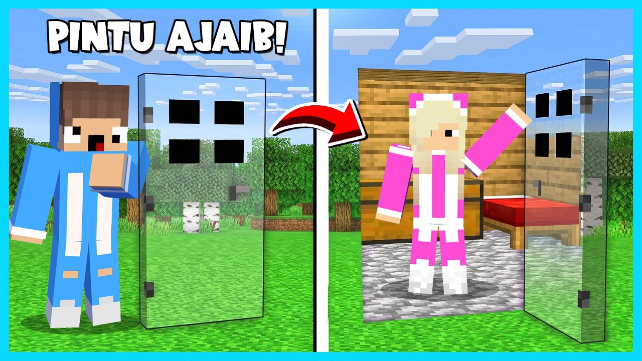 MIPAN & ZUZUZU MENEMUKAN PINTU AJAIB MISTERIUS DI MINECRAFT! BISA PERGI KEMANA SAJA!