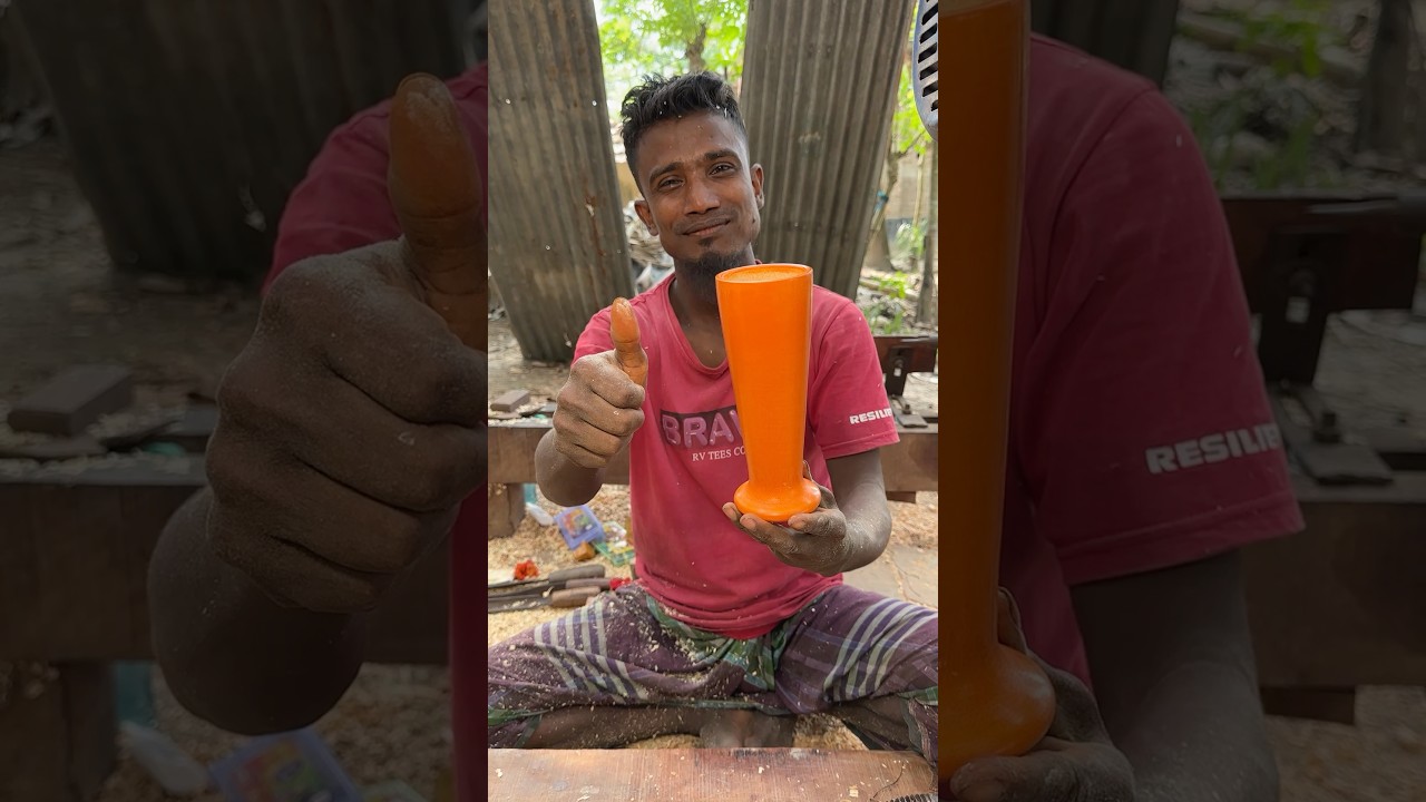 Amazing Bamboo Craft! Turning Bamboo into a Beautiful Eco Glass #Shorts