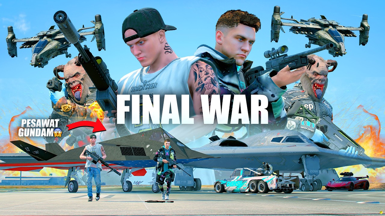 KOMBO MEMATIKAN PESAWAT GUNDAM KEI OCONNER MENGHANCURKAN HELI TERKUAT MUSUH - GTA 5 ROLEPLAY