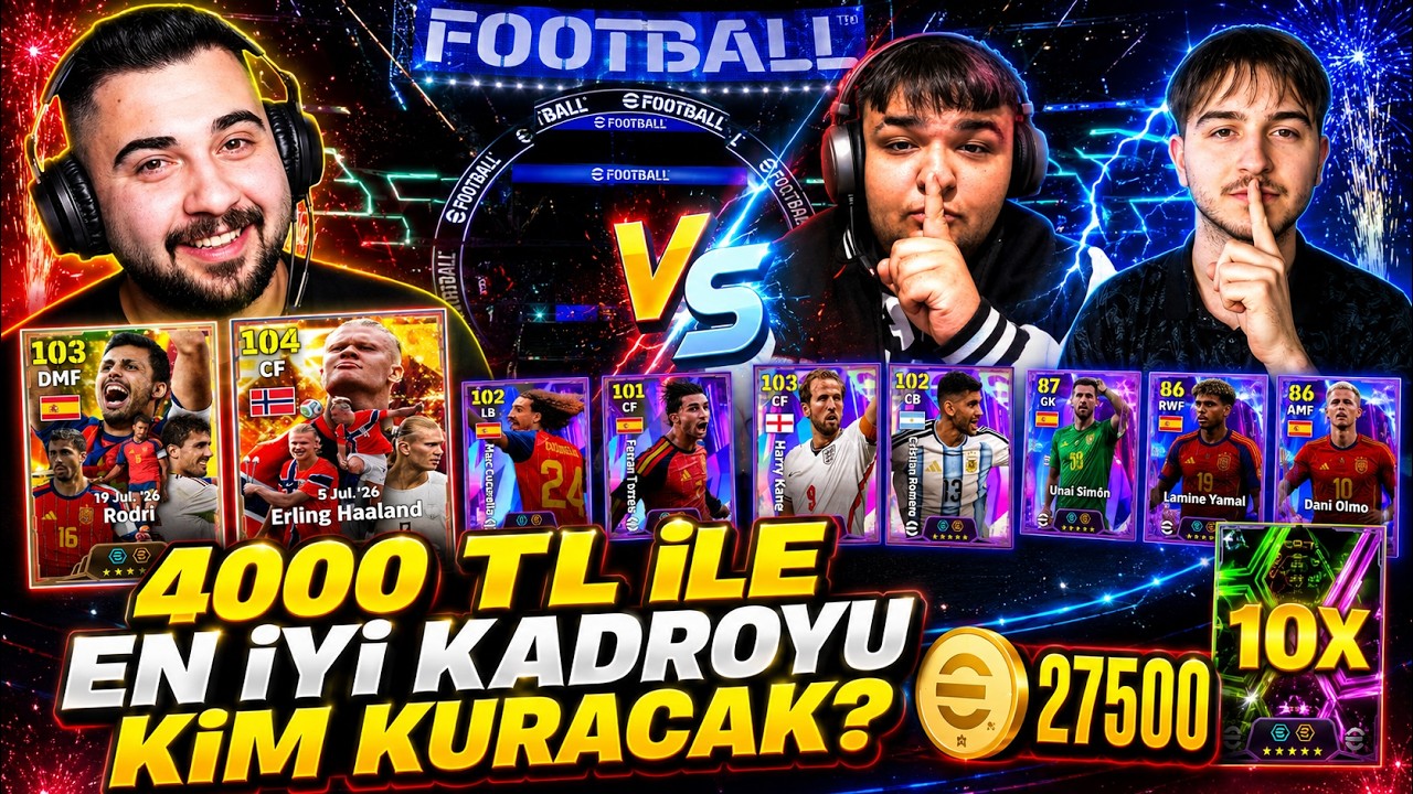 4000 TL ile En İyi Kadroyu Kim Kuracak? 💰 Kaybeden 10 Epik/Show-Time Siler! 😱 ARDA VS TOLGA 🔥