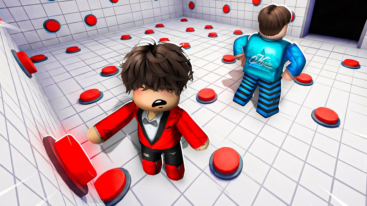 روبلوكس دخلنا غرفة فيها 100 زر احمر ! The button room