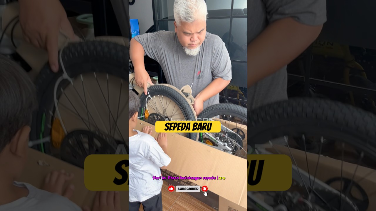 “Unboxing Sepeda Baru Ahsan, Tambah Semangat Gowes Nih⁉️”🚴💨#shorts#sepeda