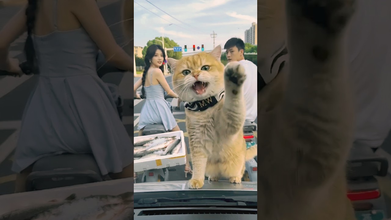 बिल्ली चोरी करते पकड़ी गई #cat #funny