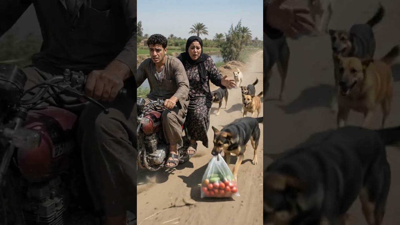 الكلاب خطفت كيس الخضار من أمه وهرب!
