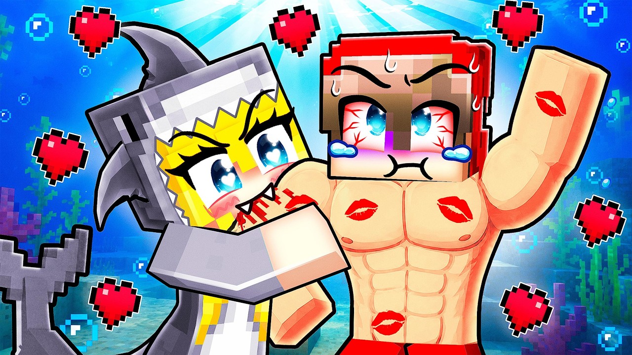 Kidnapped by a SHARK GIRL in Minecraft!