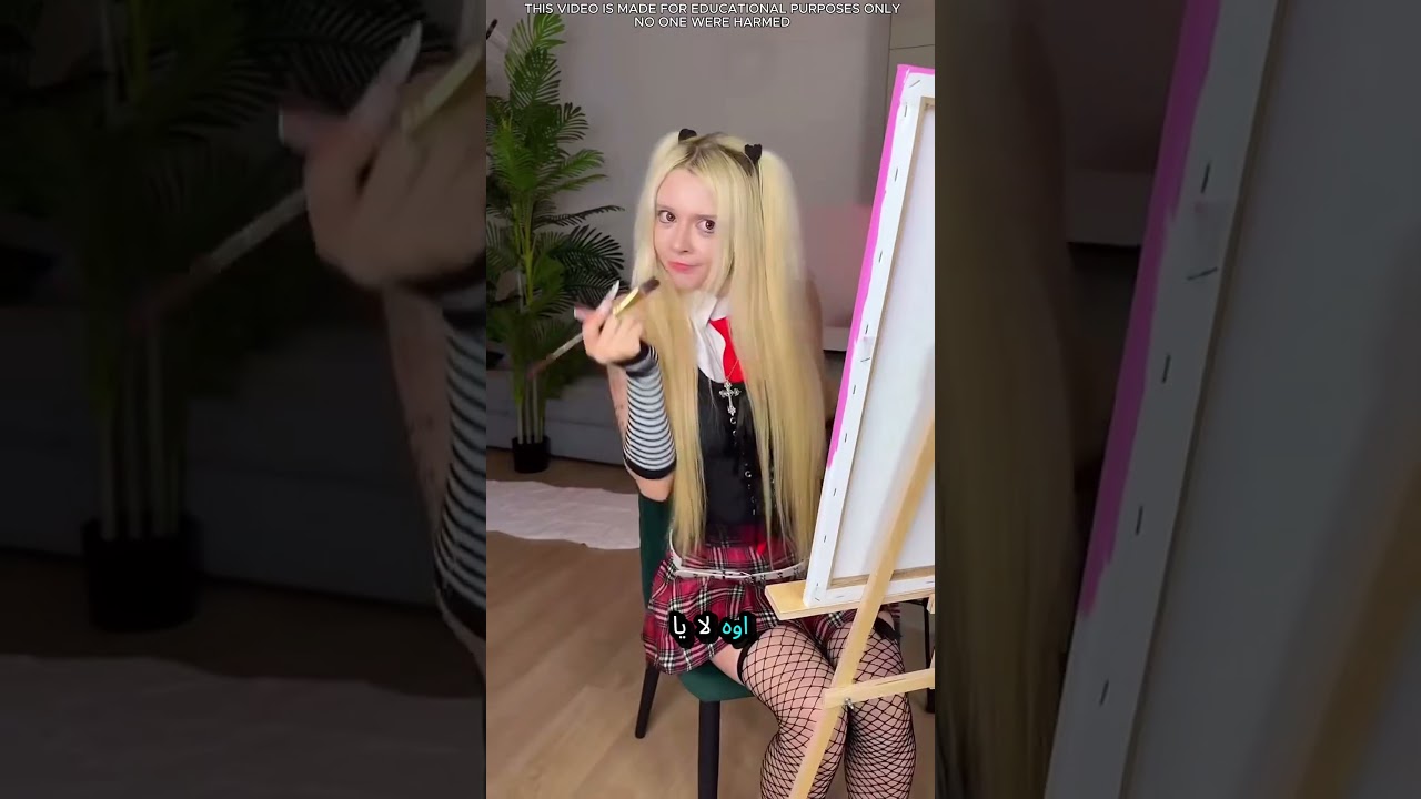 🐱🎨 أفسد القط كل شيء أثناء رسم اللوحة! 😂