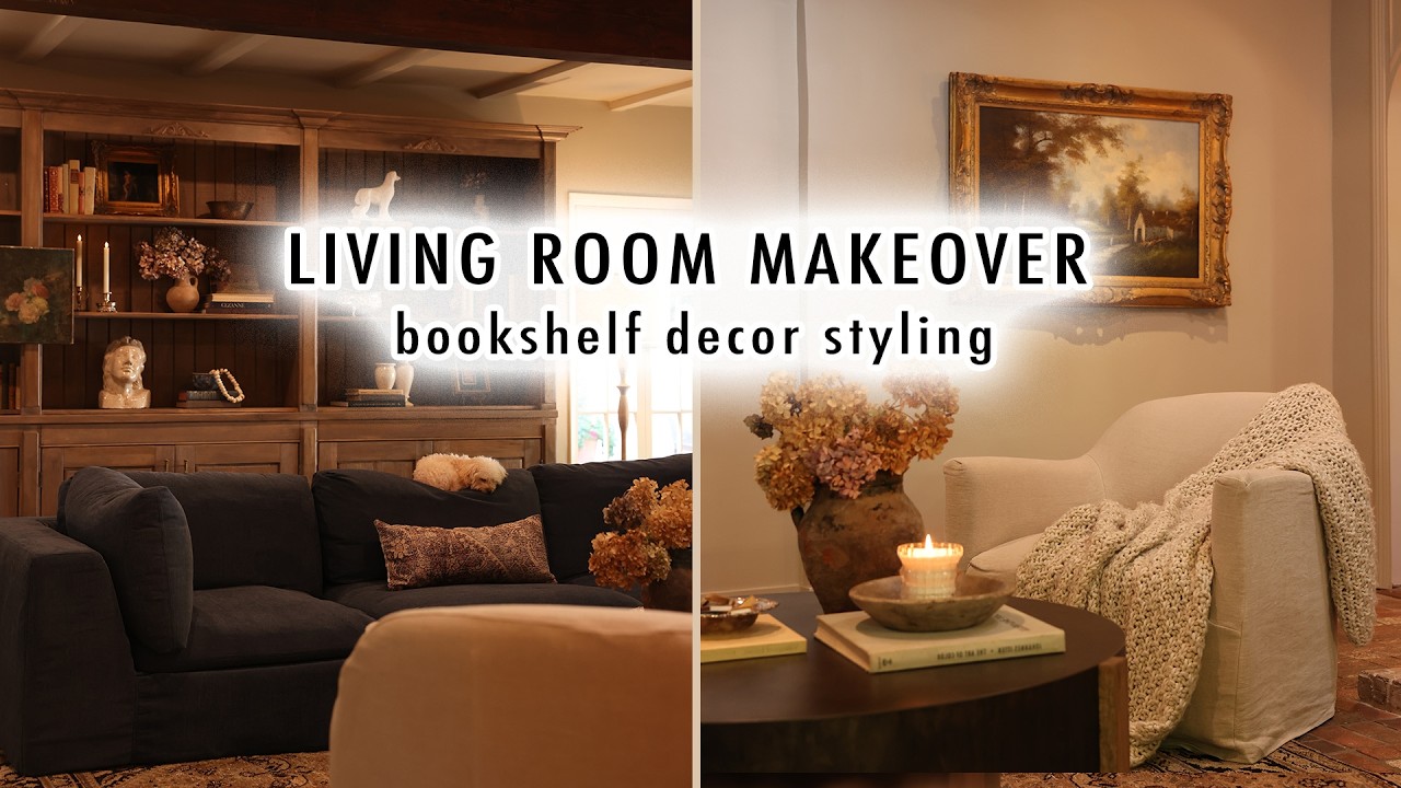 LIVING ROOM MAKEOVER (Before & After) *Bookshelf Decor Styling* | XO MaCenna - Published by XO, MaCenna