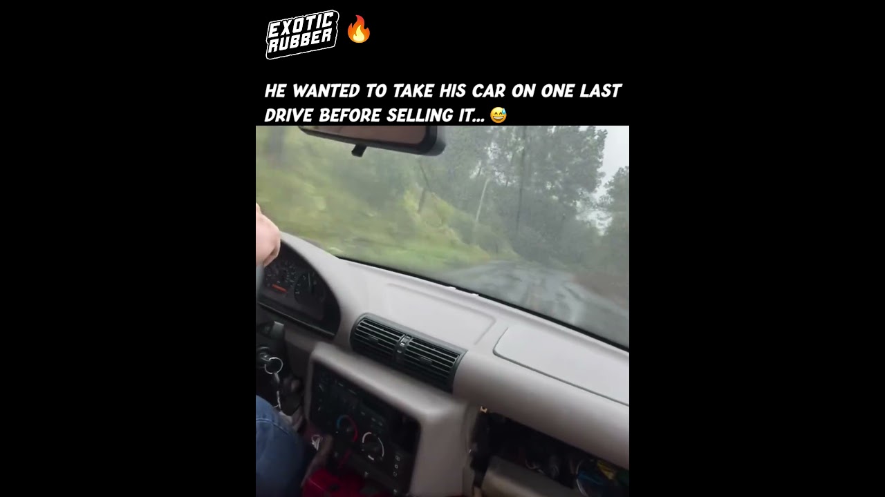 Right before he sells his car he does this