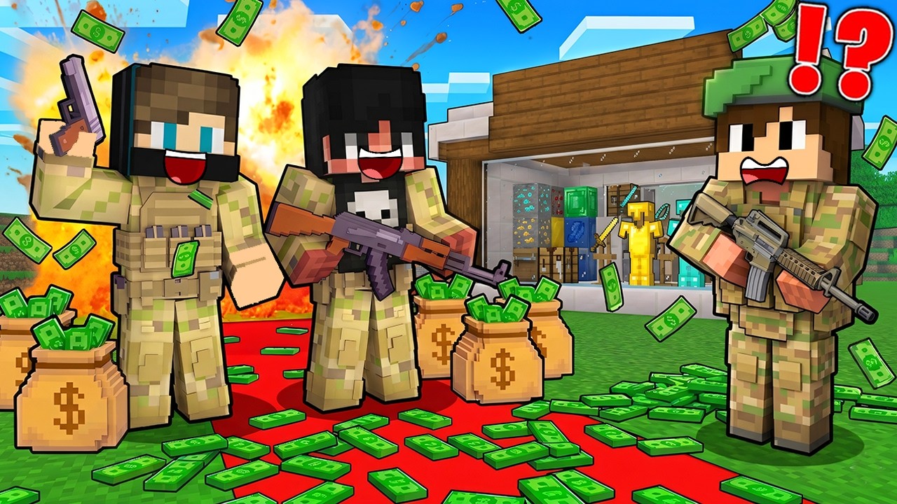 ماين كرافت لايف ستيل الحرامية #5 : سـرقنا الشرطة ولكن داهمو المكان !!؟