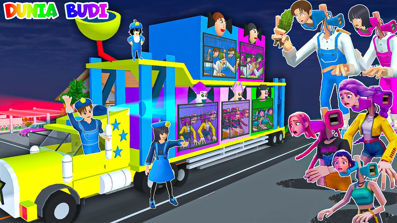 Yuta Mio Buat Penjara Rainbow Diatas Trailer | Keliling Tangkap SIREN HEAD RUMI MIRA ZOEY Di Kota😱🚨