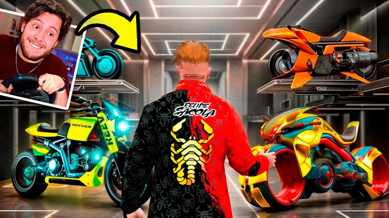 Montei uma GARAGEM SECRETA de MOTOS ROUBADAS no GTA 5 RP!!