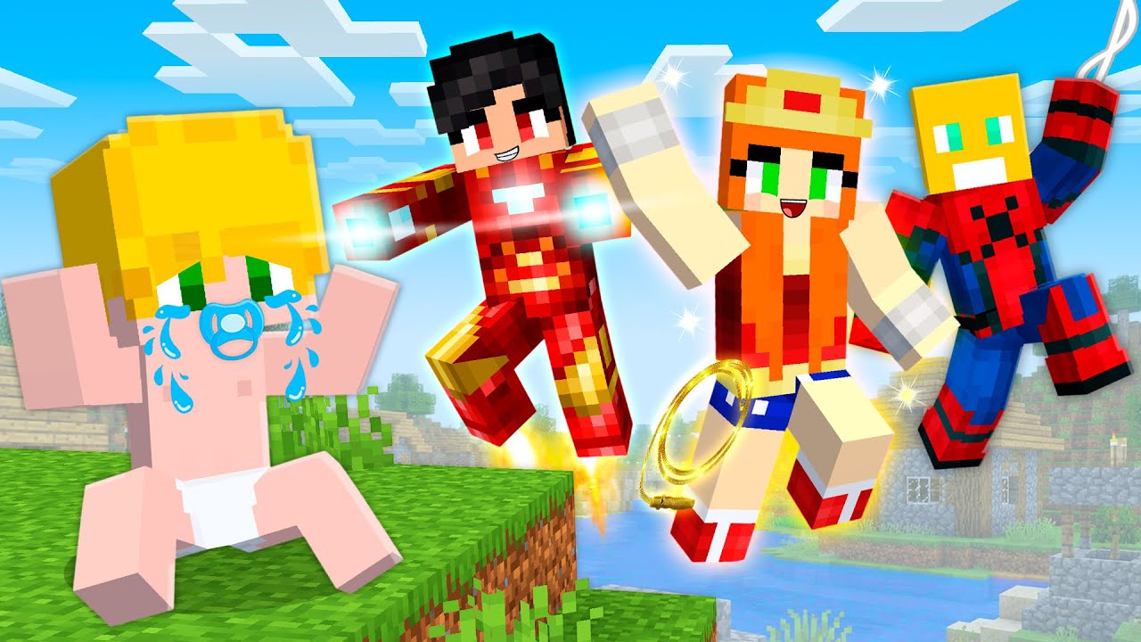 Todo MUNDO ganhou SUPER PODERES menos EU no Minecraft!