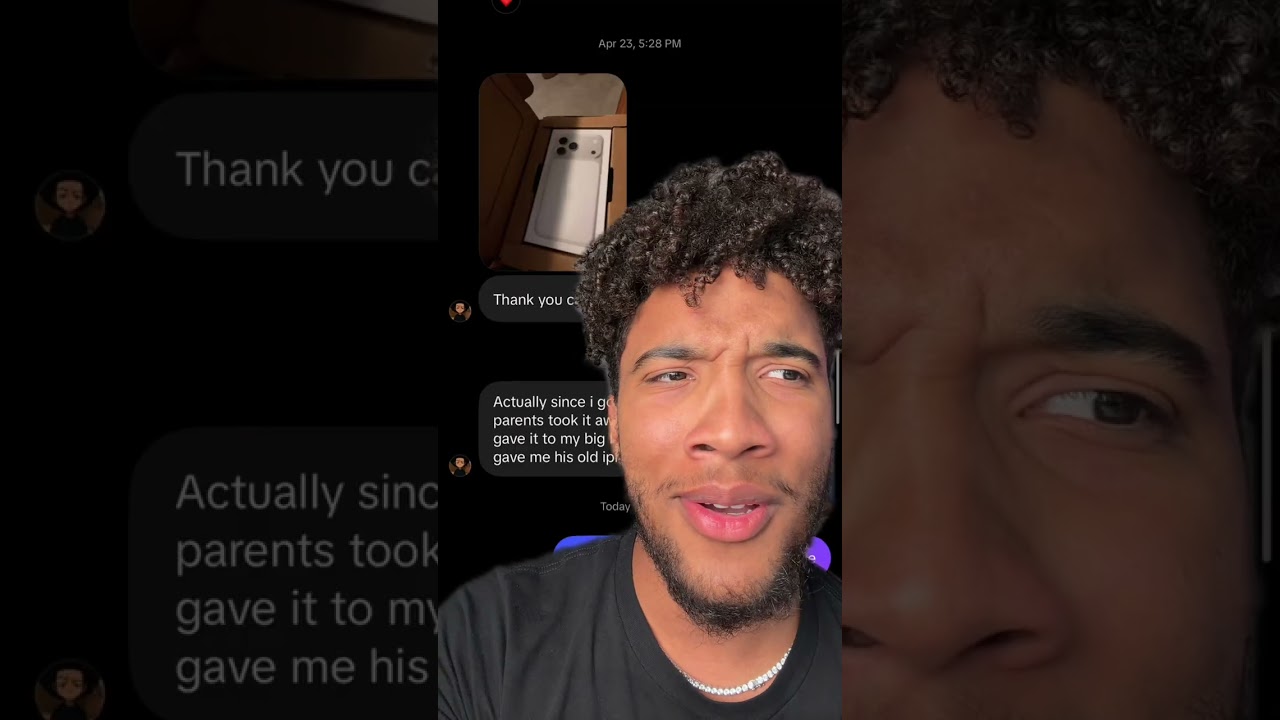 I gave him a free IPhone 17 Pro.. and his parents took it #carterpcs #tech #iphone #android