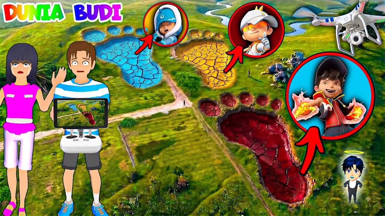 Yuta Mio Panik! Drone Menangkap BOBOIBOY BLAZE, SOLAR, ICE RAKSASA Mengerikan Di Kota Sakura 😱