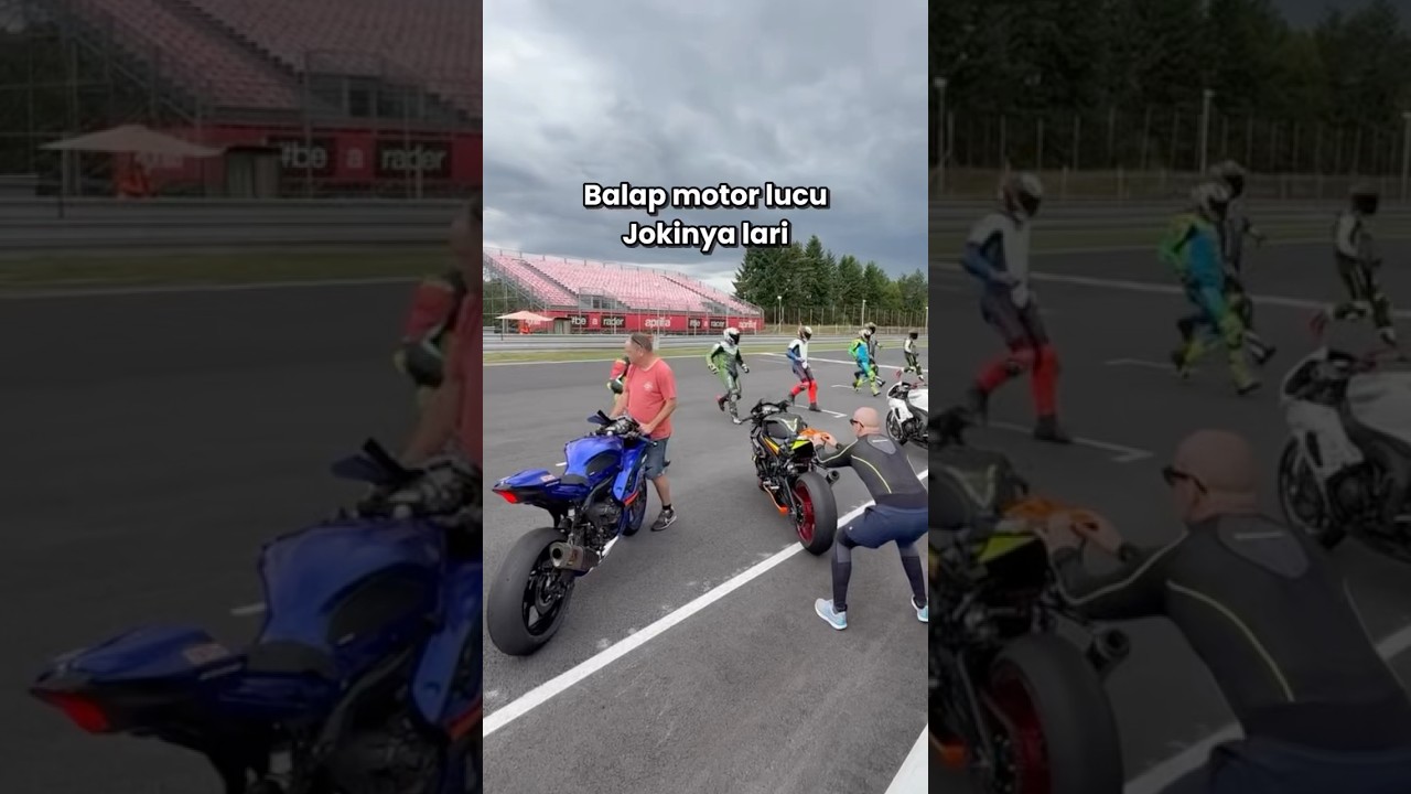 Balapan paling lucu😂 #motoran #automobile #youtubeshorts #mamiresing