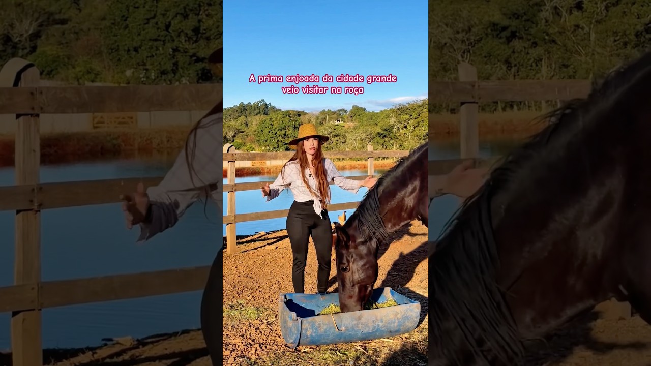 A prima enjoada da cidade grande veio passear no sítio kkk 🤣 #humor #meme #comedia #engraçado #cena