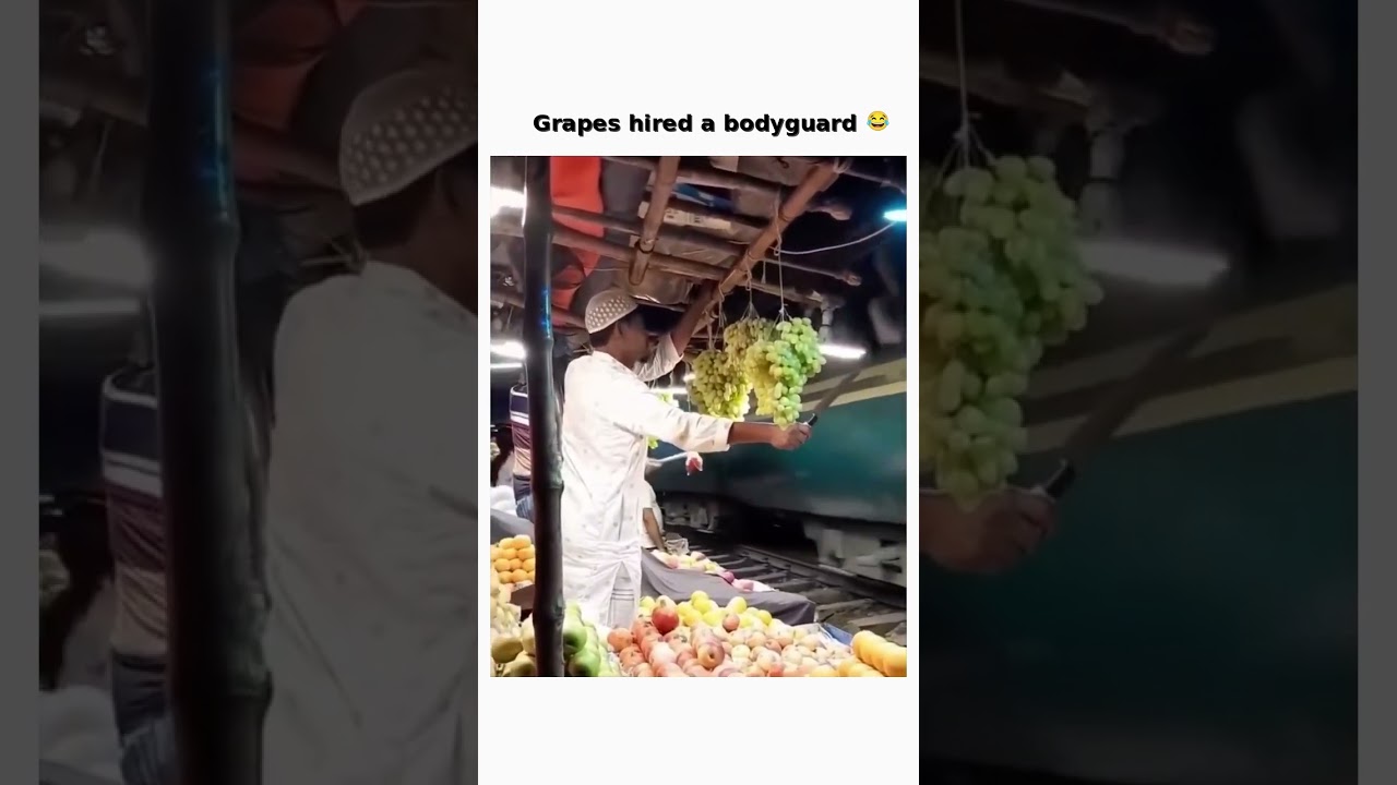 How this vendor protects his grapes 😂 (No one was harmed) follow for more #shorts