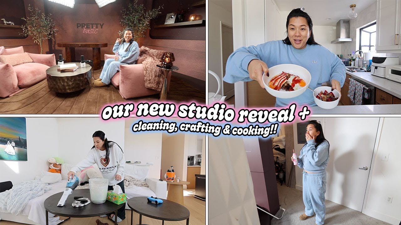 OUR NEW STUDIO REVEAL + Cleaning, Cooking & Crafting!!