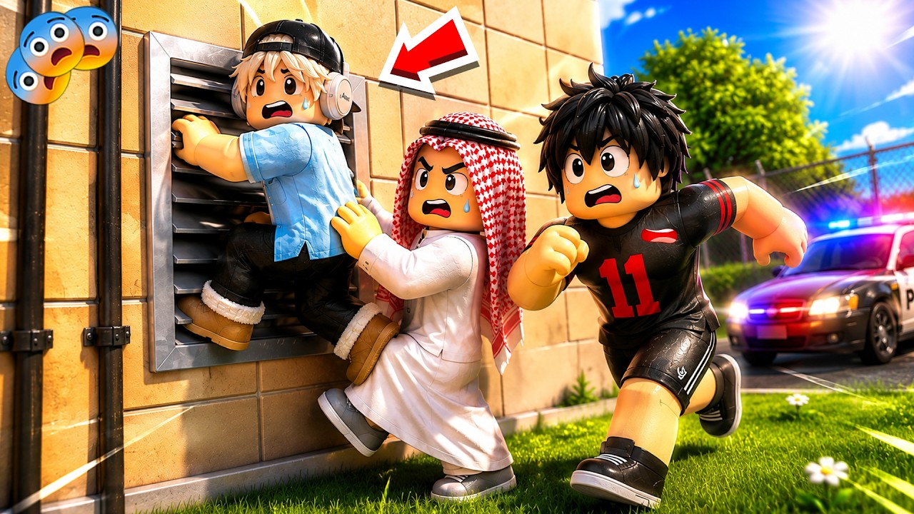 روبلوكس لكن واخيرا كدرنا نهرب من المدرسة مع وجه السطلة ودعبول !!؟😨😱