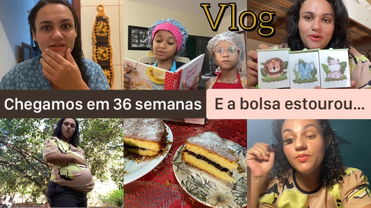 MINHA BOLSA ESTOUROU NESSE VLOG *36 semanas de gestação*