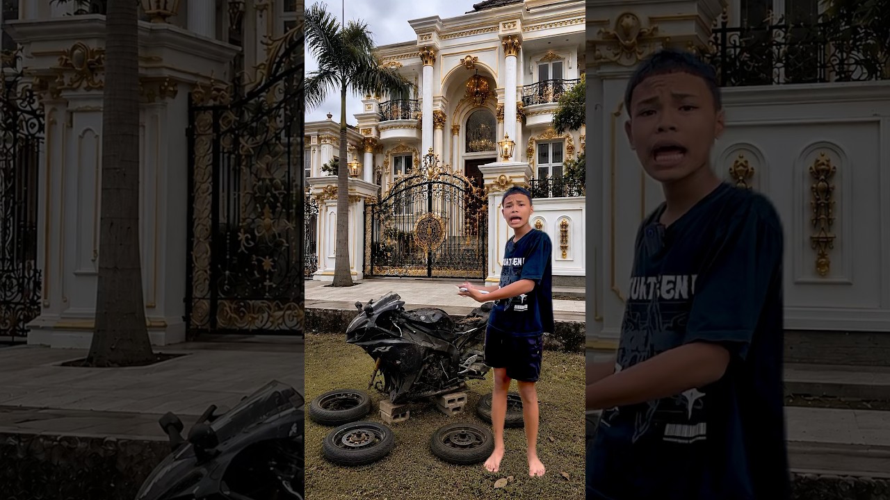 orang kaya punya motor keren, orang miskin punya motor butut !