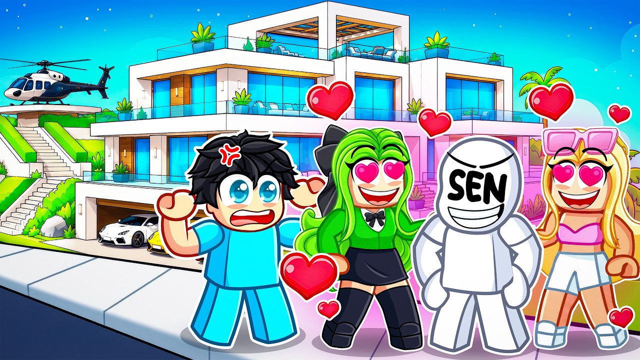 SEN LÜKS KÖŞK ile KIZLARI ETKİLEDİN - Roblox