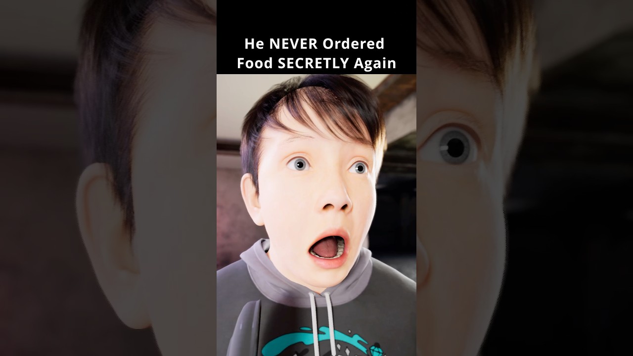 He NEVER Ordered Food SECRETLY Again #shortsfeed #funny #story