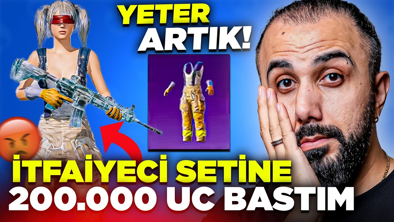 İTFAİYECİ SETİNİ ALMAK İÇİN 200.000 UC BASTIM!! 😱 PUBG Mobile