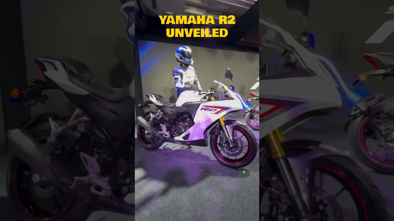 Aaandddd the wait is over! It is indeed the R2 that Yamaha has brought in here. #PowerDrift