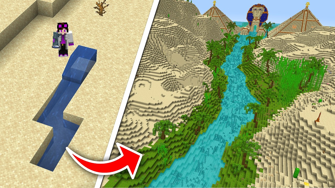 FIZ O RIO NILO DO EGITO ANTIGO NO MINECRAFT
