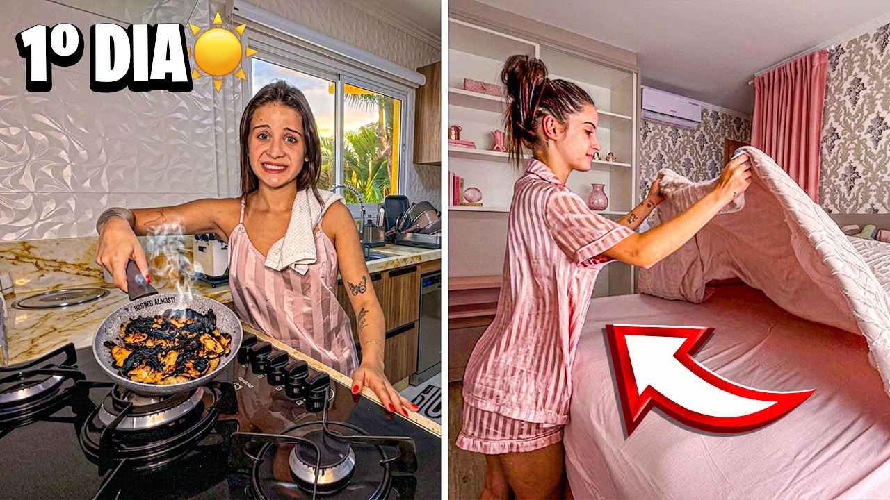 Nosso PRIMEIRO DIA morando SOZINHAS 🏠✨