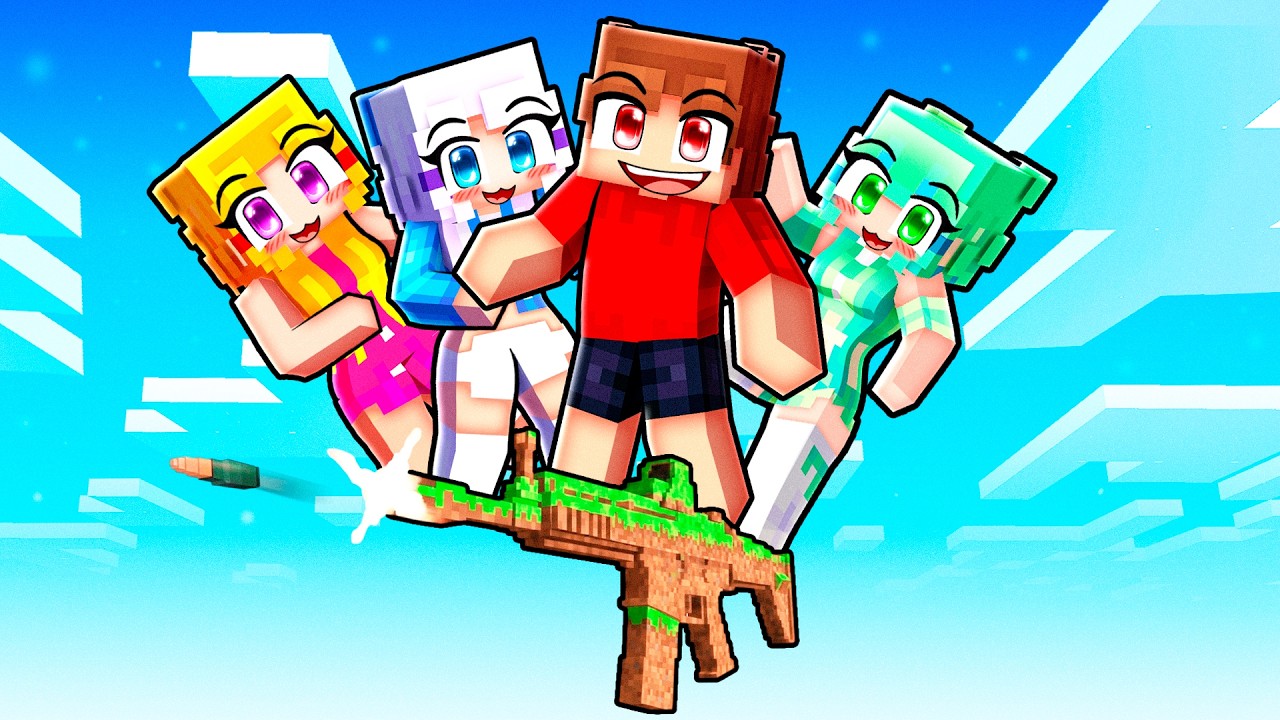Minecraft, But It's On 1 Guns Block...