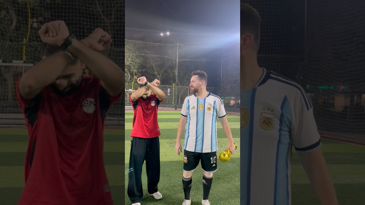ميسي يتصدم من فرحه صلاح مع ابطال العالم 😳 #football #ronaldo #messi #cr7#world #worldcup2026