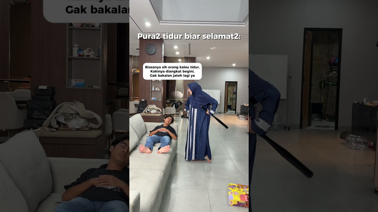 Pura2 tidur biar selamat 2