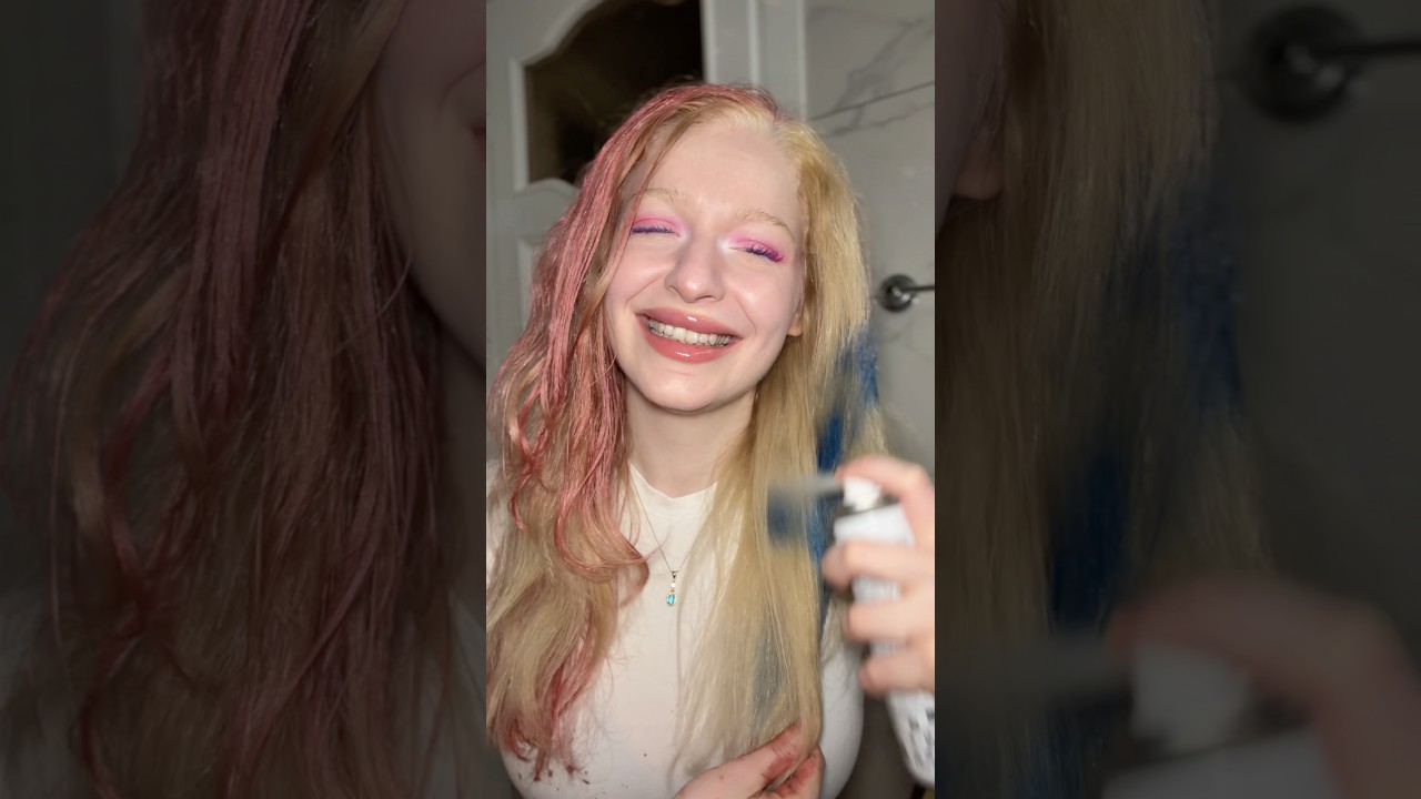 Saçlarımı PEMBE ve MAVİ BOYADIM 🎀