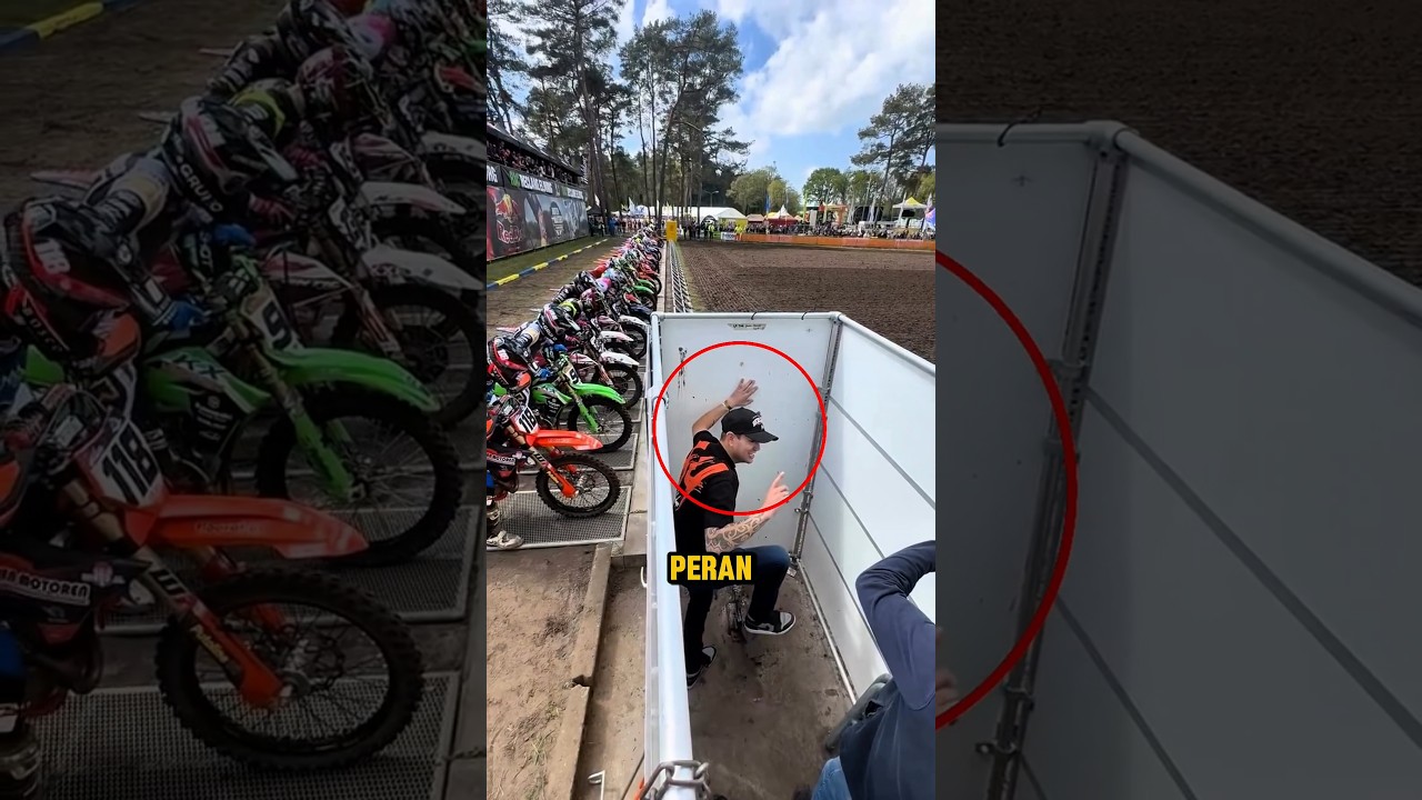Pria Ini Mengendalikan Start Balap Motocross