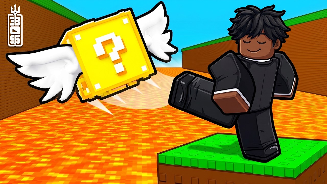 شوت الاكي بلوك😨 - تختيم - ! Roblox We Kicked A Luck Block To The Rarest Zone