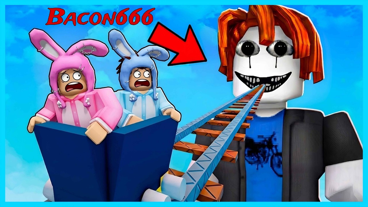 MIPAN & ZUZUZU Naik Kereta Roller Coaster Menuju Bacon 666! ROBLOX