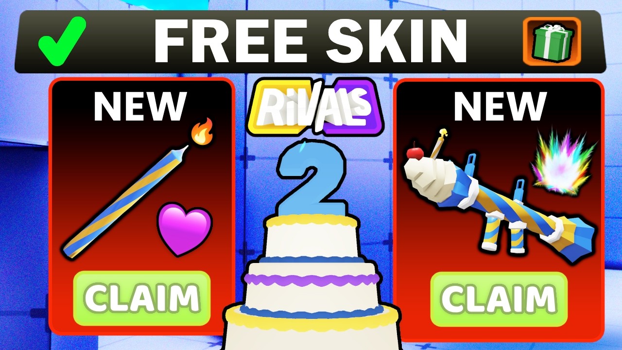 FREE SKIN UPDATE... (Roblox Rivals) - Birthday Update | How to get NEW SKIN (Easy)