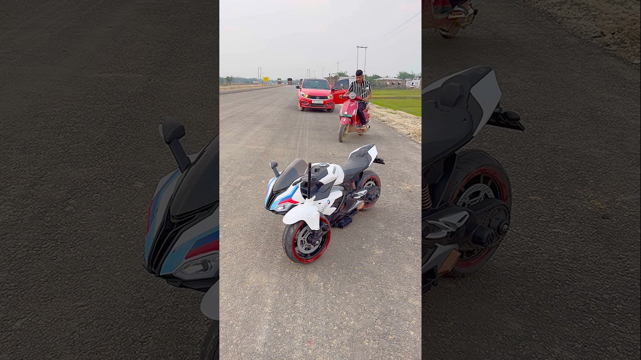 BMW S1000rr Bike & ola scooter 😲#bmw #ola #scooter