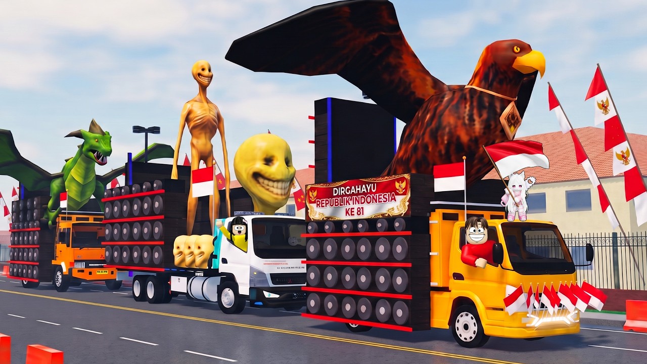 Yuta Mio Pawai Karnaval Kemerdekaan Truk Sound Horeg Raksasa | ROBLOX