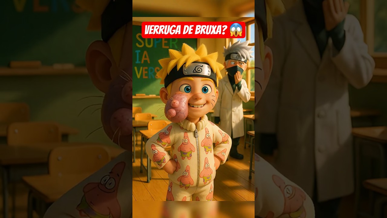 🤪Naruto participa do concurso de maior verruga do mundo, e isso acontece! #shorts #cartoon #naruto
