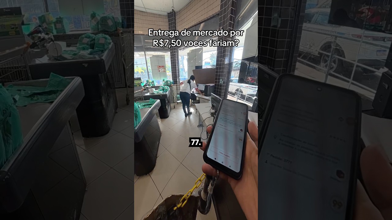 Entrega de mercado e ainda pagando 7,50, fariam? #entregas #moto #entregadorifood #ifood #mercado